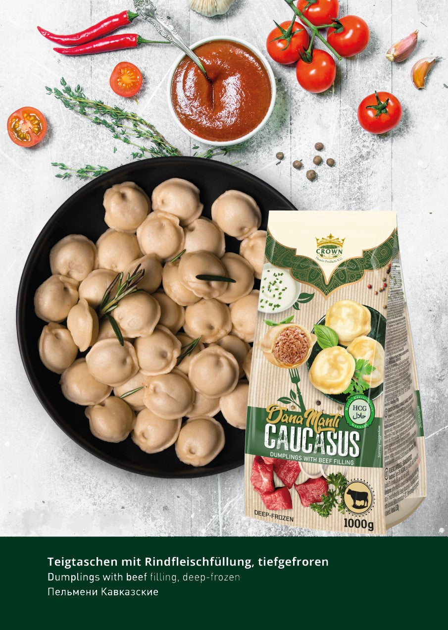 Halal Pelmeni mit Rindfleischfüllung, 1000g