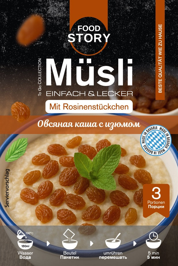 Porridge mit Rosinen