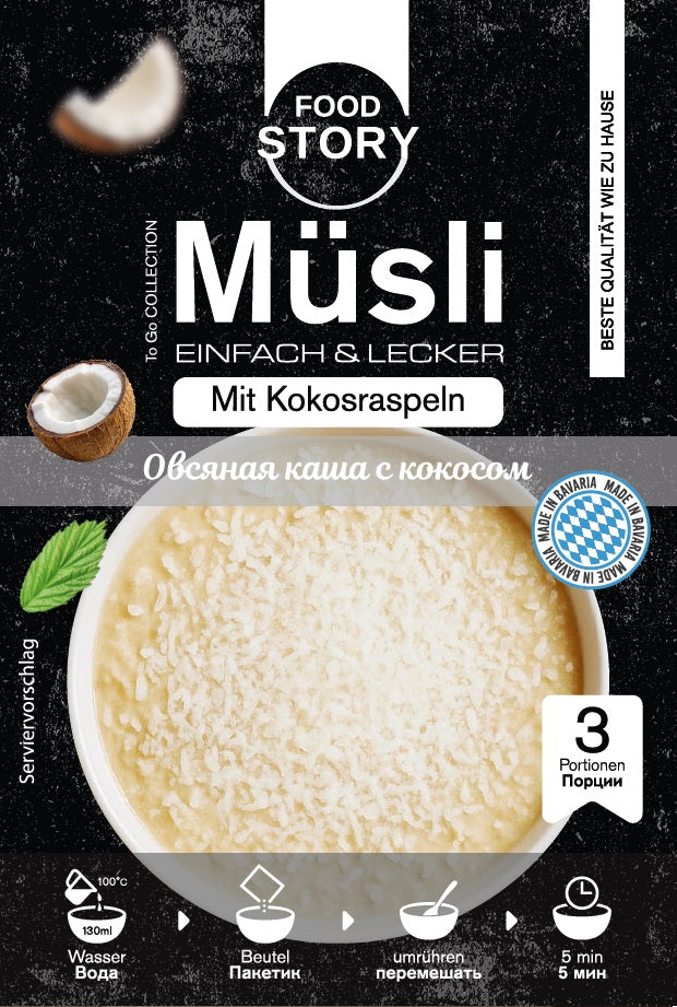 Porridge mit Kokosraspeln
